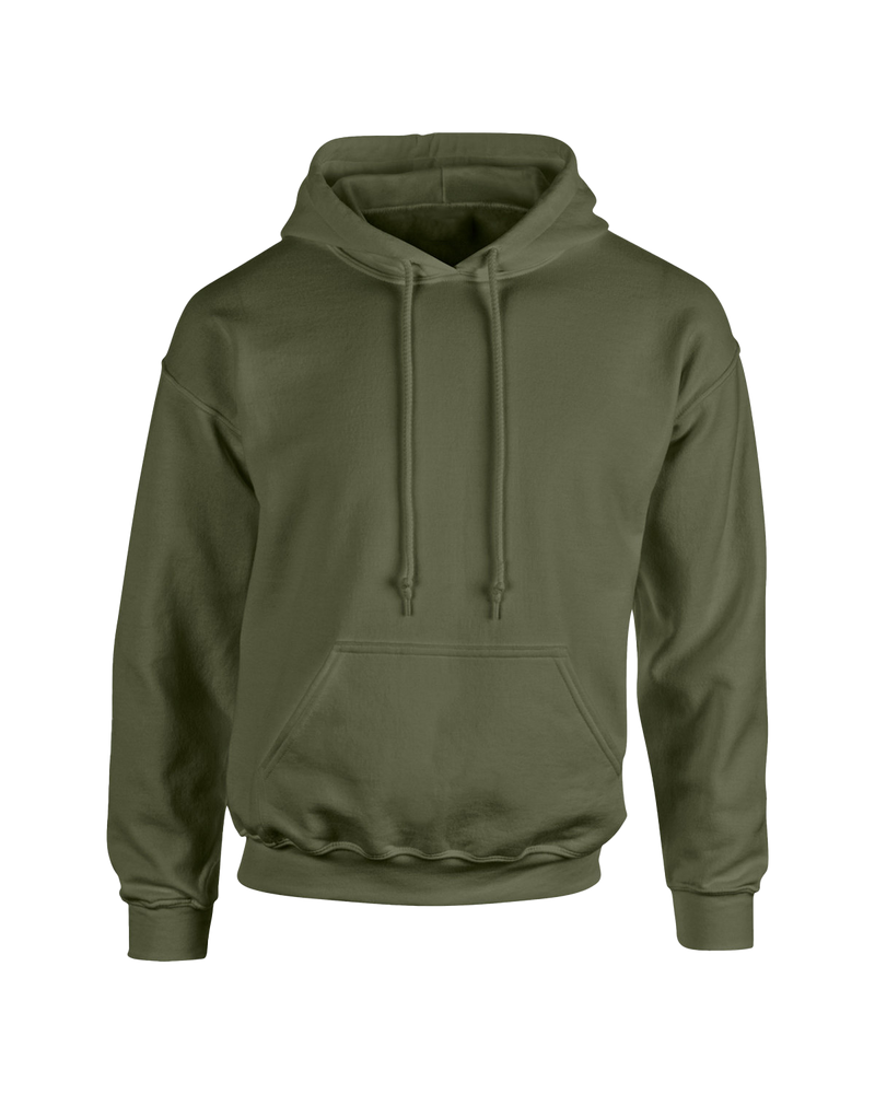 front image of military green oversize unisex hoodie from Perfect TShirt Co