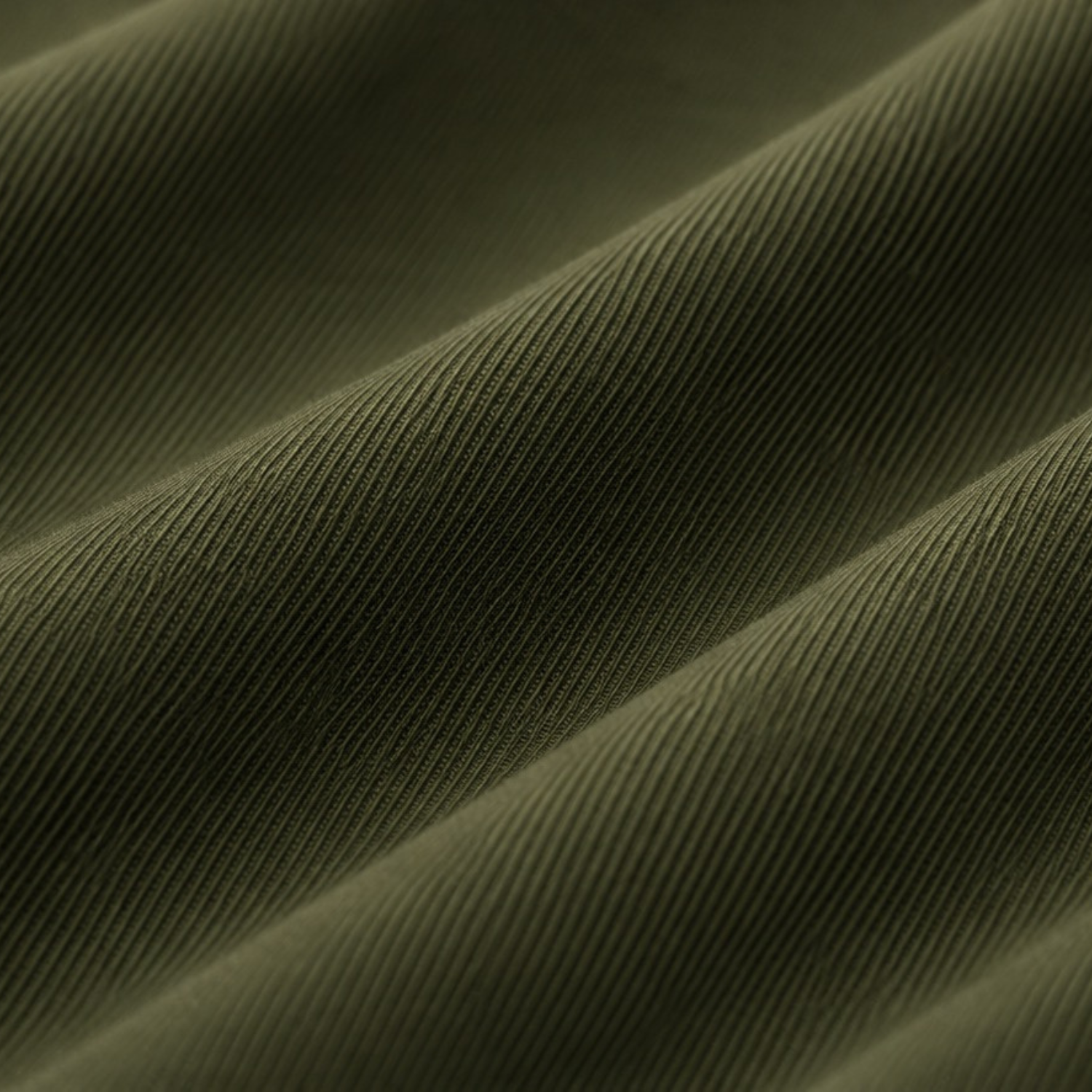 close-up of perfect t-shirt's military green cotton t-shirt material