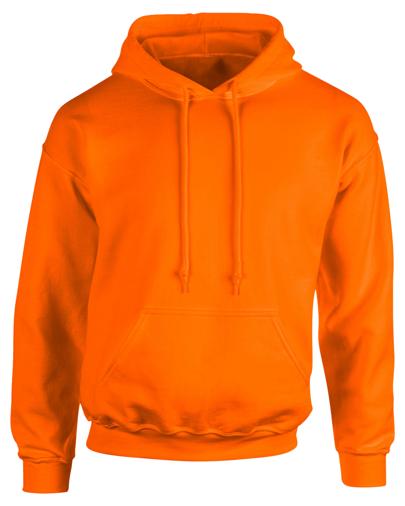 front image of orange oversize unisex hoodie from Perfect TShirt Co