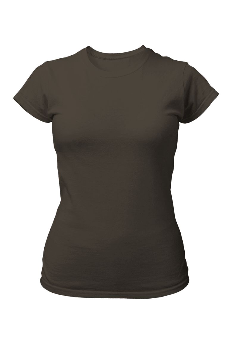 Perfect TShirt Co Women's Short Sleeve Crew Neck Asphalt Gray Slim Fit T-Shirt - Perfect TShirt Co