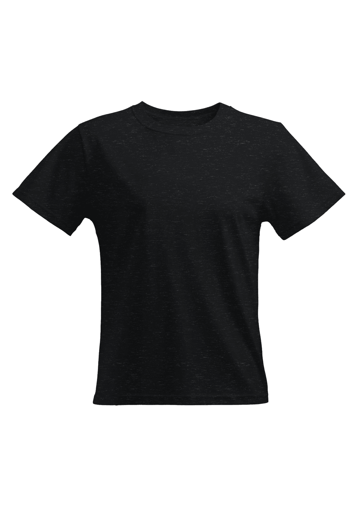 Perfect TShirt Co Women's Short Sleeve Crew Neck Charcoal Black Trible