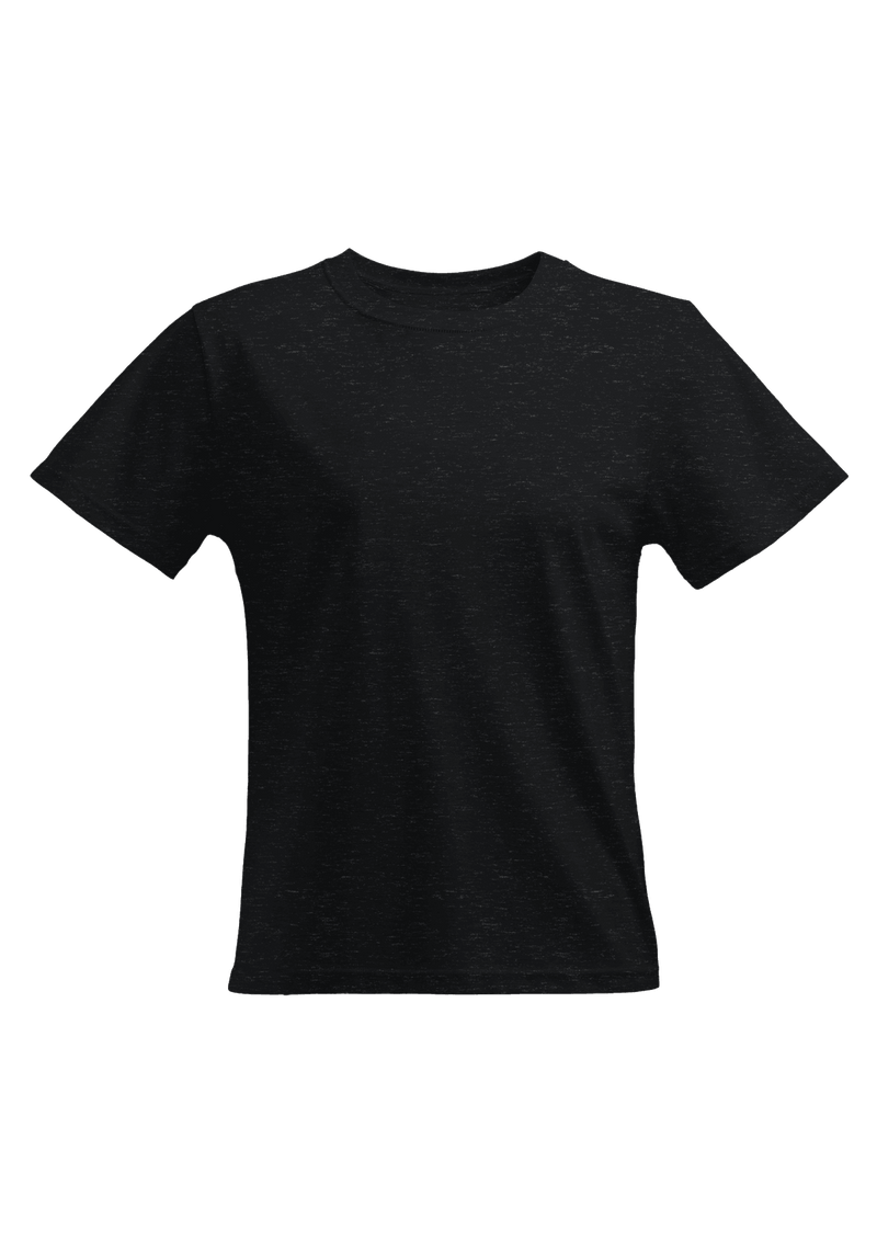 Perfect TShirt Co Women's Short Sleeve Crew Neck Charcoal Black Triblend Relax Fit T-Shirt - Perfect TShirt Co