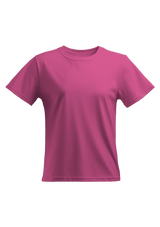 Perfect TShirt Co Women's Short Sleeve Crew Neck Charity Pink Relax Fit T-Shirt - Perfect TShirt Co