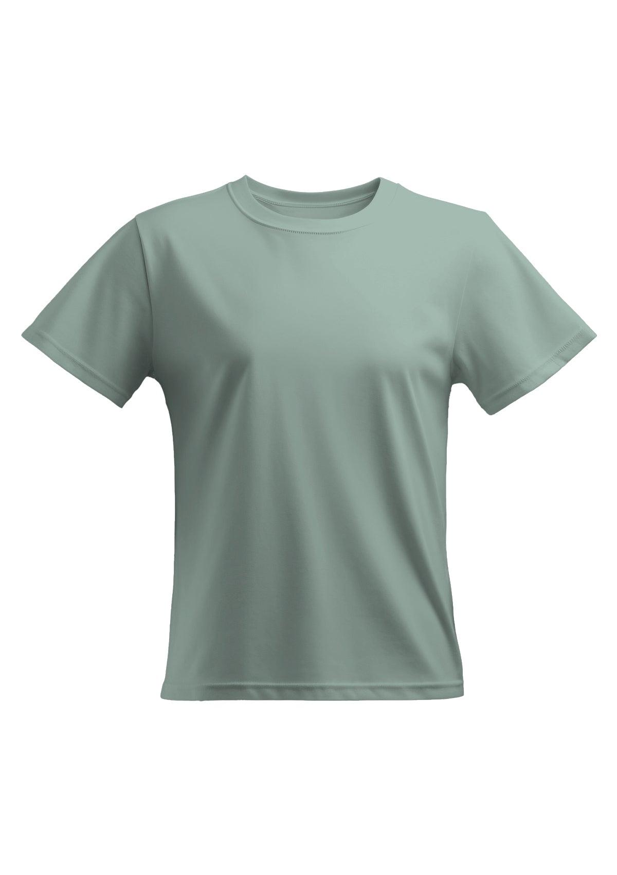 Perfect TShirt Co Women's Short Sleeve Crew Neck Dusty Blue Relax Fit T-Shirt - Perfect TShirt Co