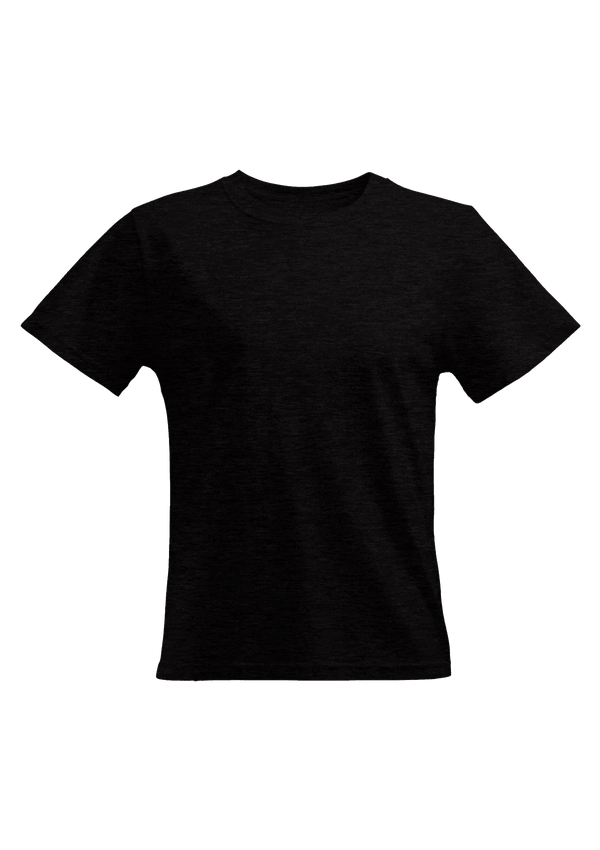 Perfect TShirt Co Women's Short Sleeve Crew Neck Heather Relax Fit T-Shirt - Black - Perfect TShirt Co