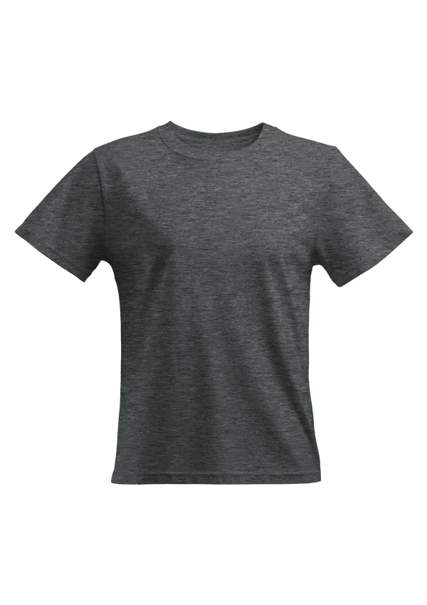 Perfect TShirt Co Women's Short Sleeve Crew Neck Heather Relax Fit T-Shirt in Deep Gray - Perfect TShirt Co