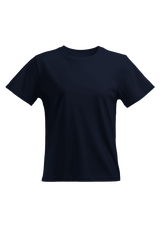 Perfect TShirt Co Women's Short Sleeve Crew Neck Navy Blue Relax Fit T-Shirt - Perfect TShirt Co