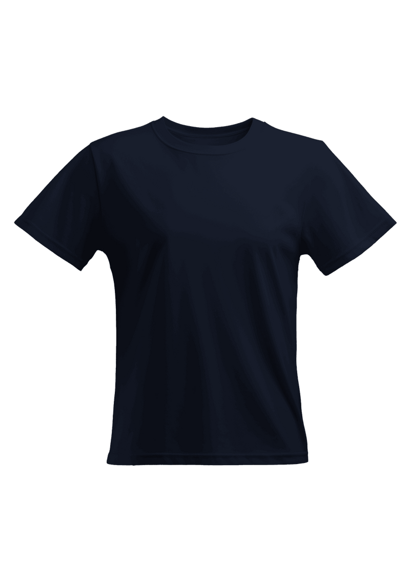 Perfect TShirt Co Women's Short Sleeve Crew Neck Navy Blue Relax Fit T-Shirt - Perfect TShirt Co