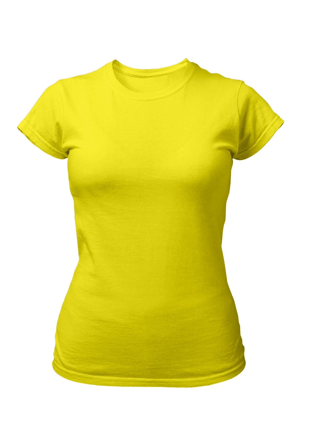 Perfect TShirt Co Women's Short Sleeve Crew Neck Sunshine Yellow Slim Fit T-Shirt - Perfect TShirt Co