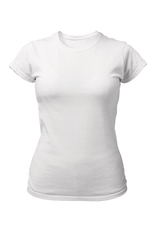 Perfect TShirt Co Women's Short Sleeve Crew Neck Vintage White Slim Fit T-Shirt - Perfect TShirt Co