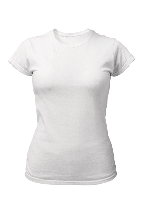 Perfect TShirt Co Women's Short Sleeve Crew Neck Vintage White Slim Fit T-Shirt - Perfect TShirt Co