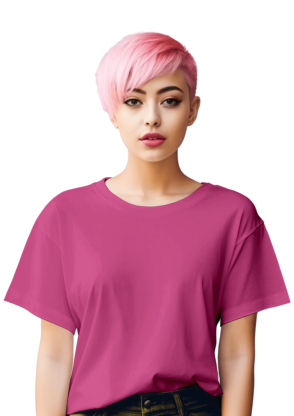 Perfect TShirt Co Womens Original Boyfriend T-Shirt - Charity Pink - Perfect TShirt Co
