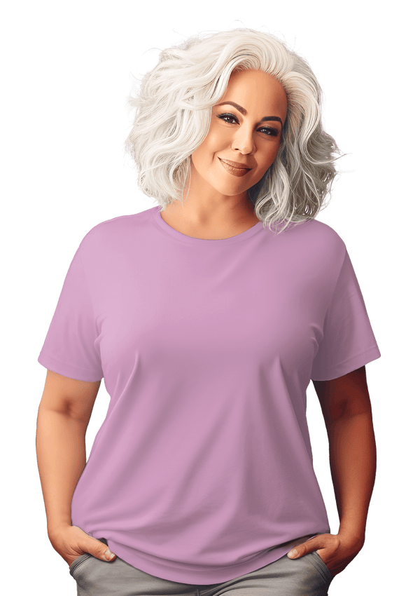 Perfect TShirt Co Womens Original Boyfriend T-Shirt - Delicate Lilacs - Perfect TShirt Co