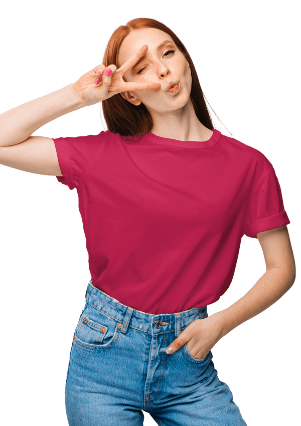 Perfect TShirt Co Womens Original Boyfriend T-Shirt - Fierce Fuchsia - Perfect TShirt Co