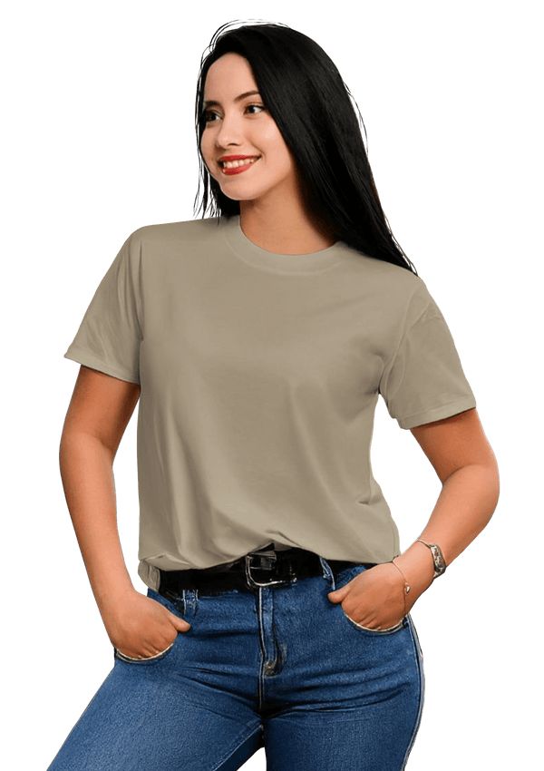 Perfect TShirt Co Womens Original Boyfriend T-Shirt - Natural Dust Tan - Perfect TShirt Co