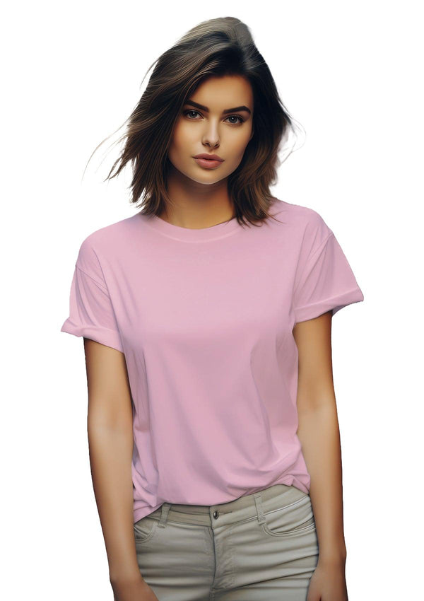 Perfect TShirt Co Womens Original Boyfriend T-Shirt -Petal Pink Peony - Perfect TShirt Co