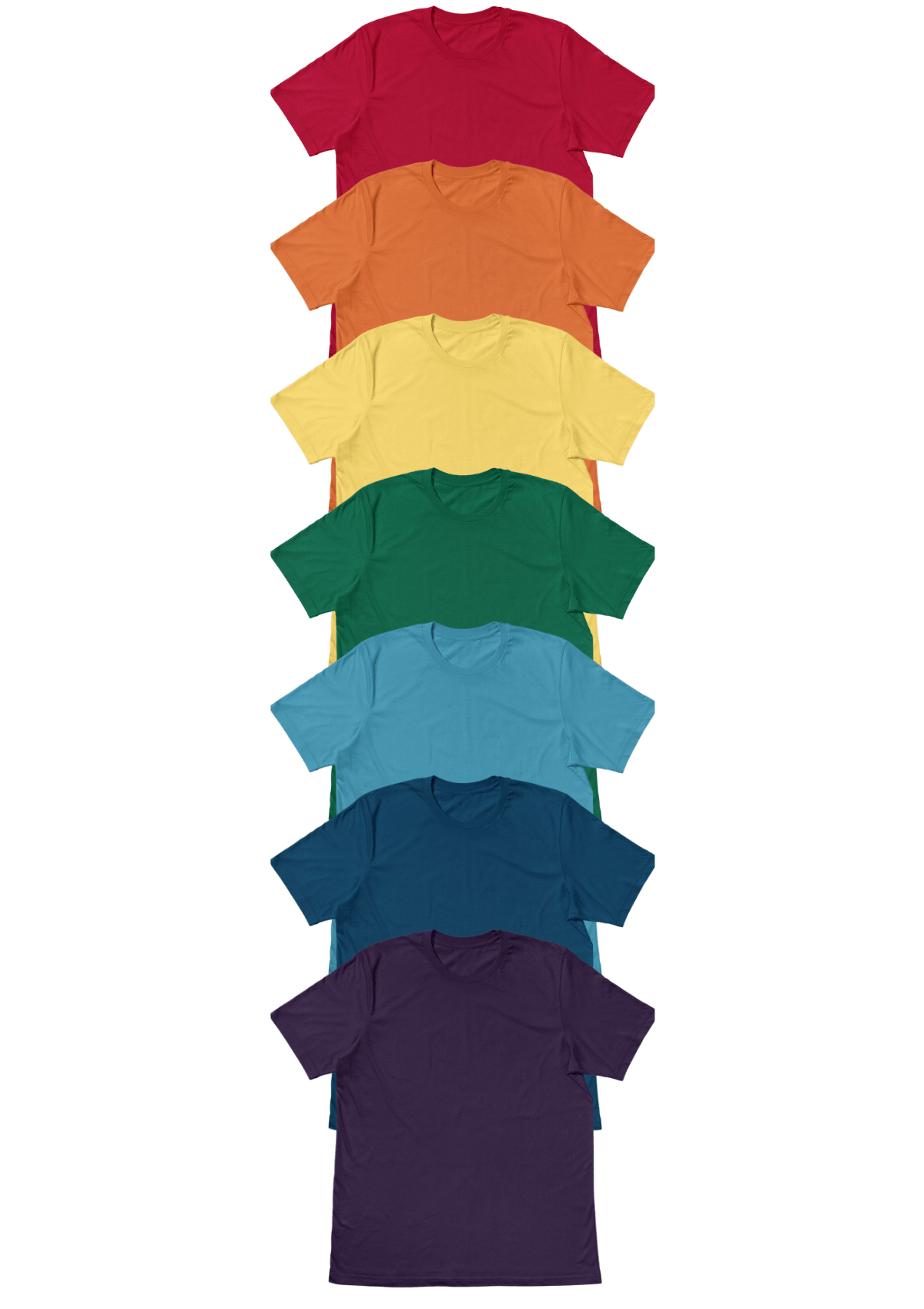 Rainbow Solid Color T-Shirts Collection - Perfect TShirt Co
