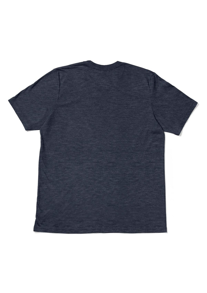 Recycled Organic Navy Blue Heather T-Shirt: Eco-Conscious Sustainable Style - Perfect TShirt Co