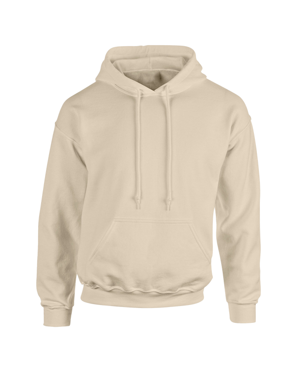 front image of sand oversize unisex hoodie from Perfect TShirt Co