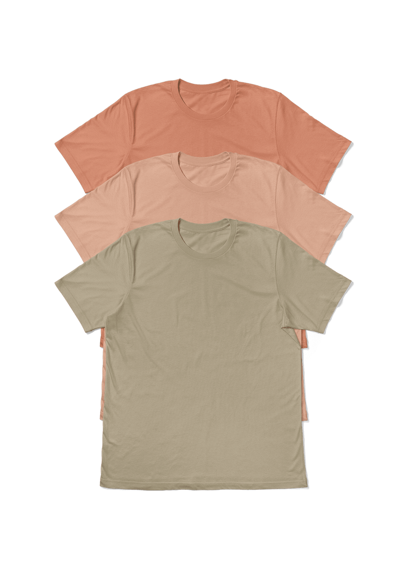 Sun-Kissed Serenity: Women's Original Boyfriend T-Shirt - 3-Pack - Perfect TShirt Co