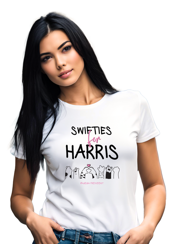 Swifties for Harris 2024 T-Shirt | Perfect T-Shirt Co. Exclusive | Made in the USA | Airlume Cotton | S-3XL