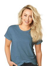 Women's Relax Fit Heather T-Shirt - Slate Blue - Perfect TShirt Co