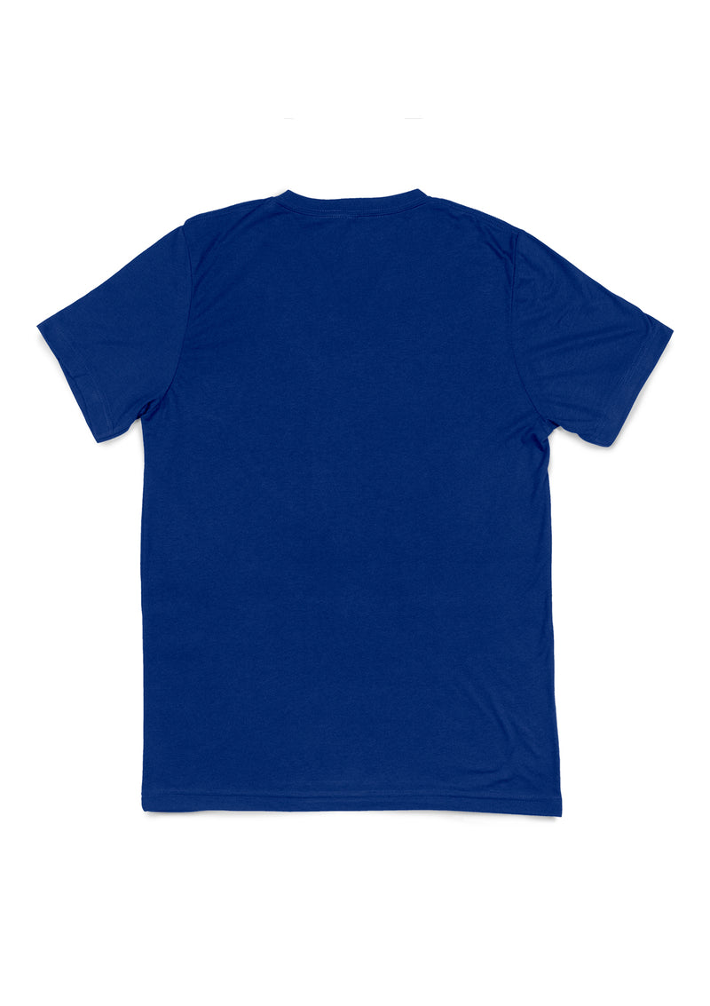 Mens T-Shirts Short Sleeve V-Neck Royal Blue