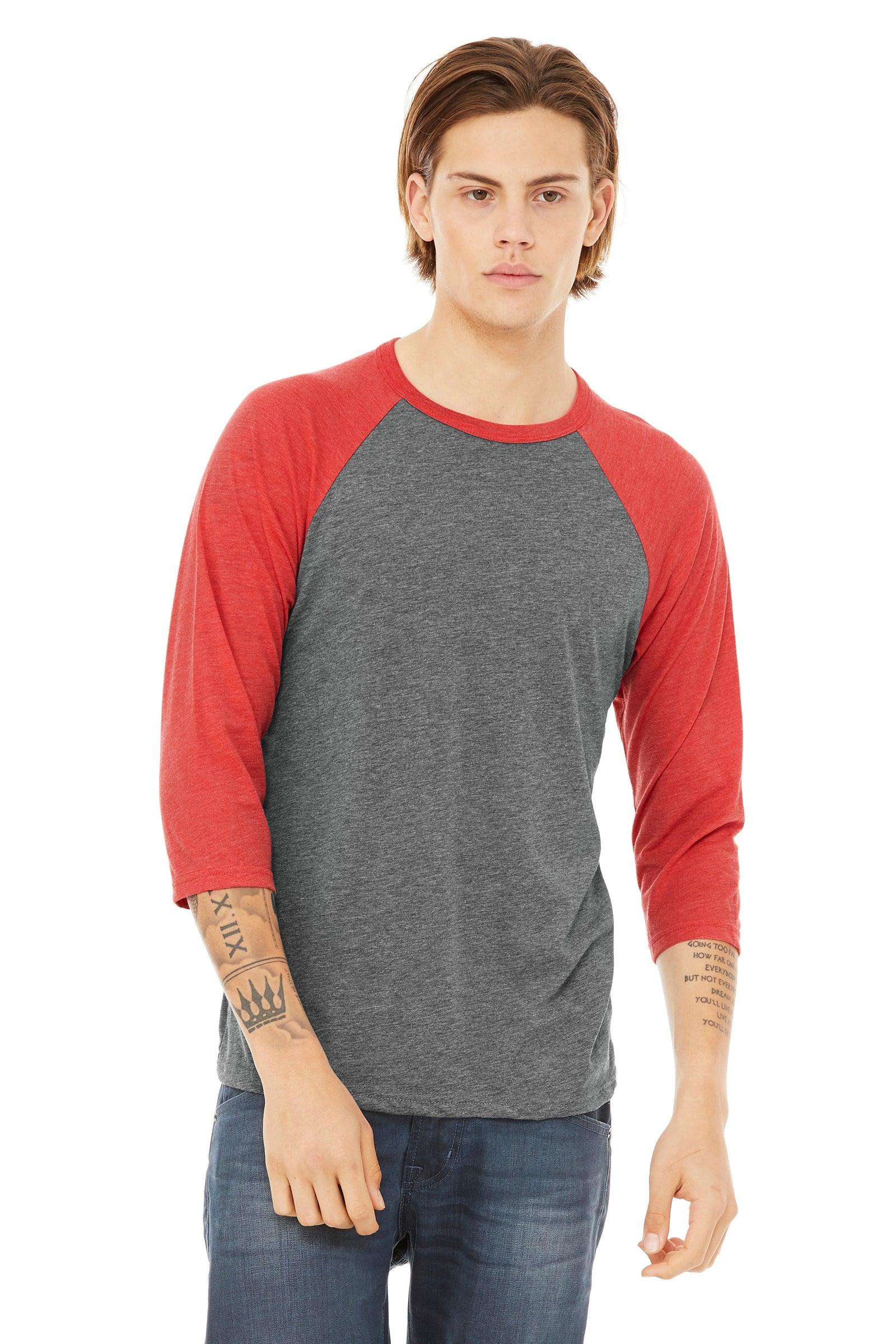 Mens T-Shirt Baseball Raglan Sleeve - Perfect TShirt Co