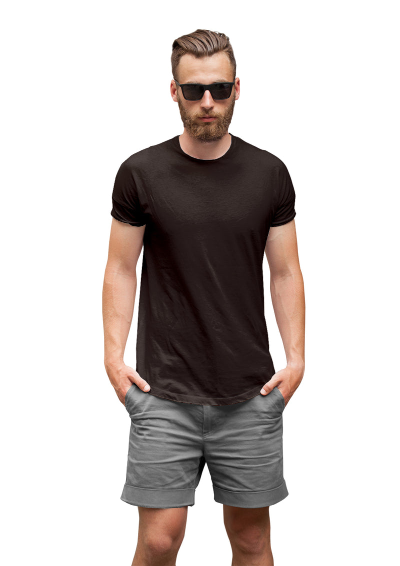 Mens T-Shirts Brown, Military Green and Pebble Brown 3 Pack Bundle