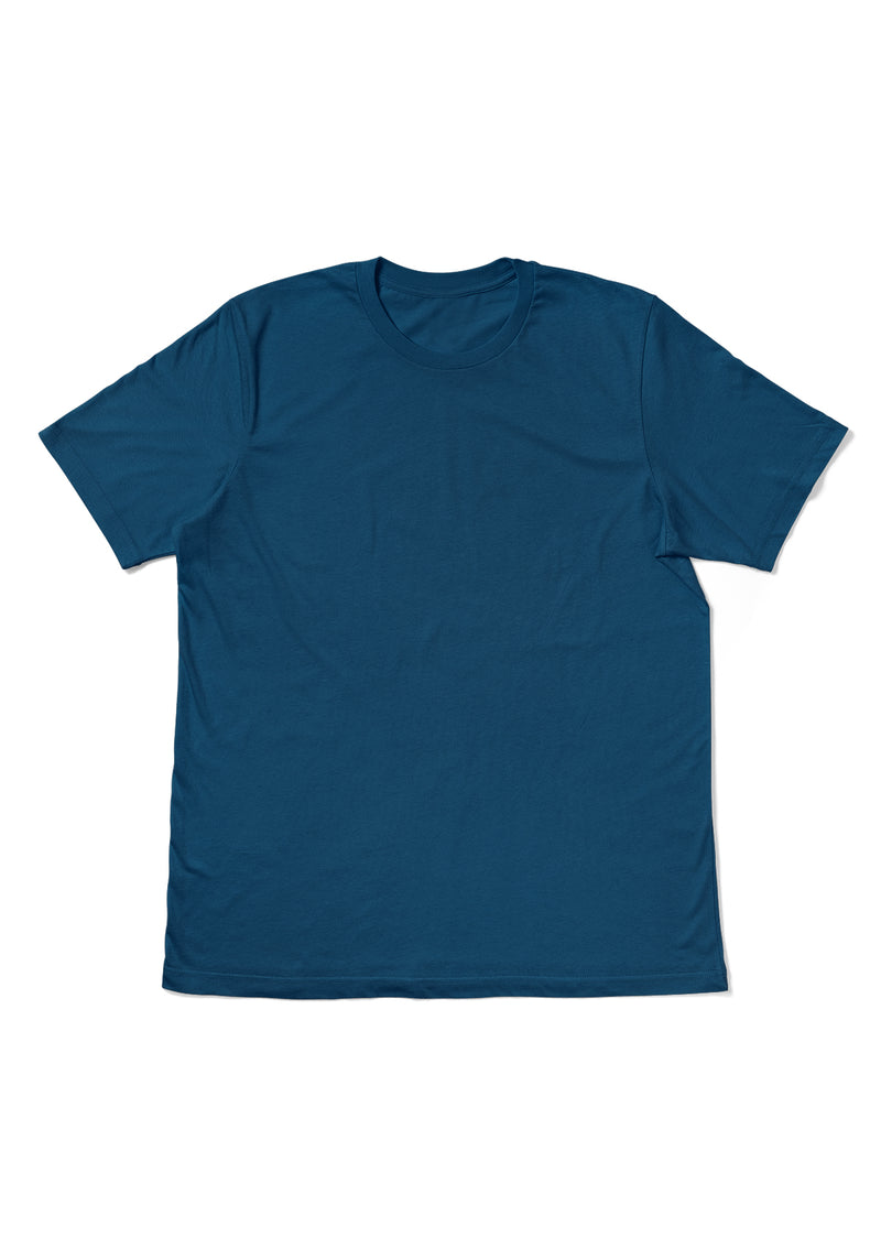 Womens Flat Front Navy Blue Teal T-shirt from Perfect TShirt Co.