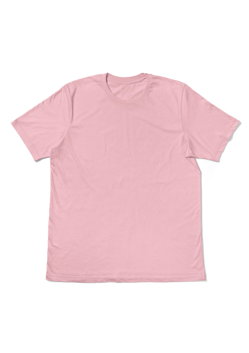 Mens T-Shirt Short Sleeve Crew Neck Pink