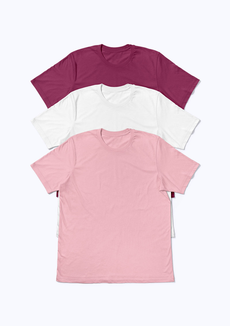 Preggy T-Shirt Bundle - Pinky 3pc - 3 sizes