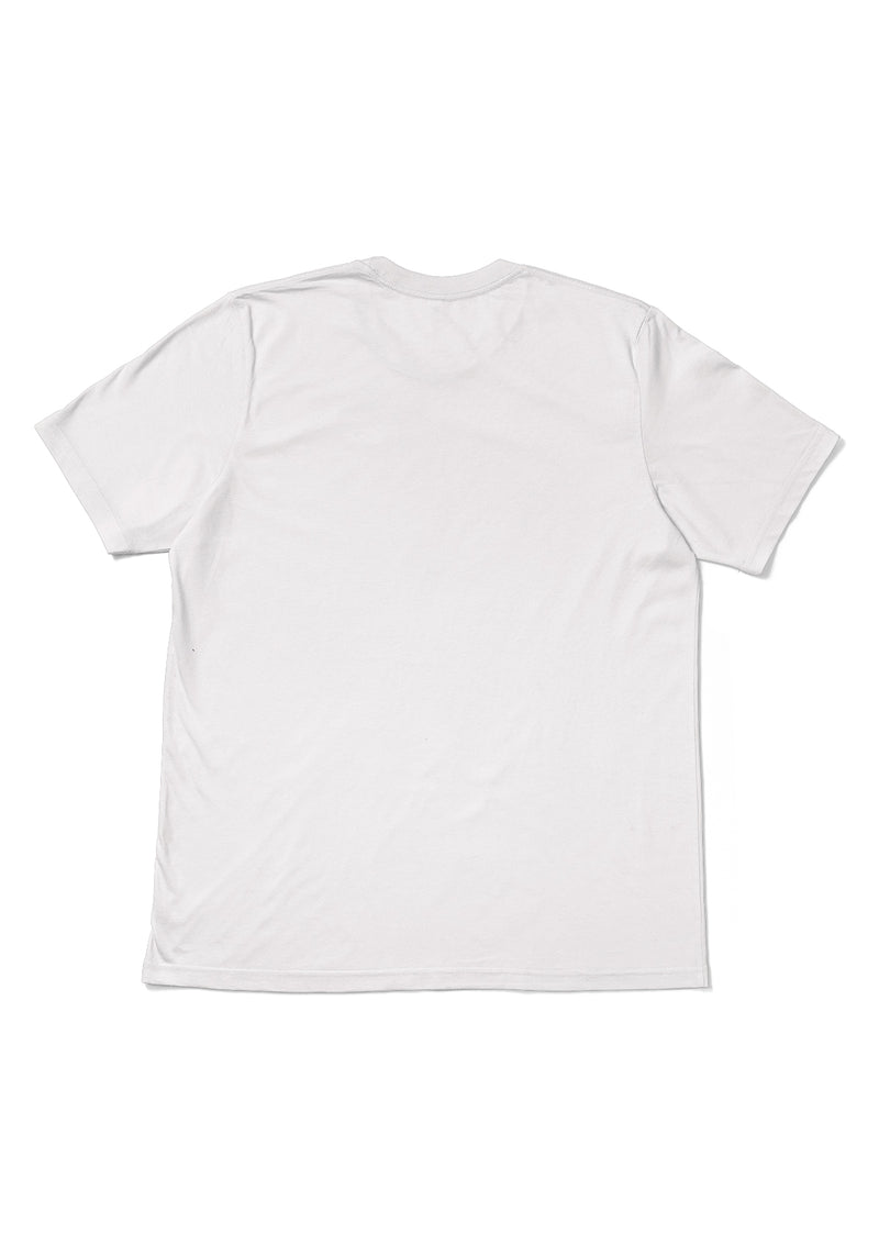 Mens T-Shirt Short Sleeve Crew Neck Vintage White