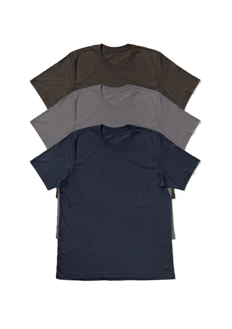 Mens 3pack T-Shirt Bundle - Grays & Navy | Perfect TShirt Co