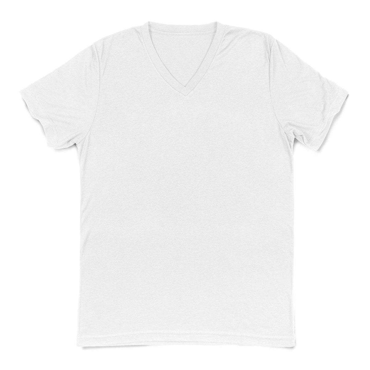 white v neck dress shirt Men's White V-Neck Cotton T-Shirt – Classic and Comfortable 2XL / White / Cotton