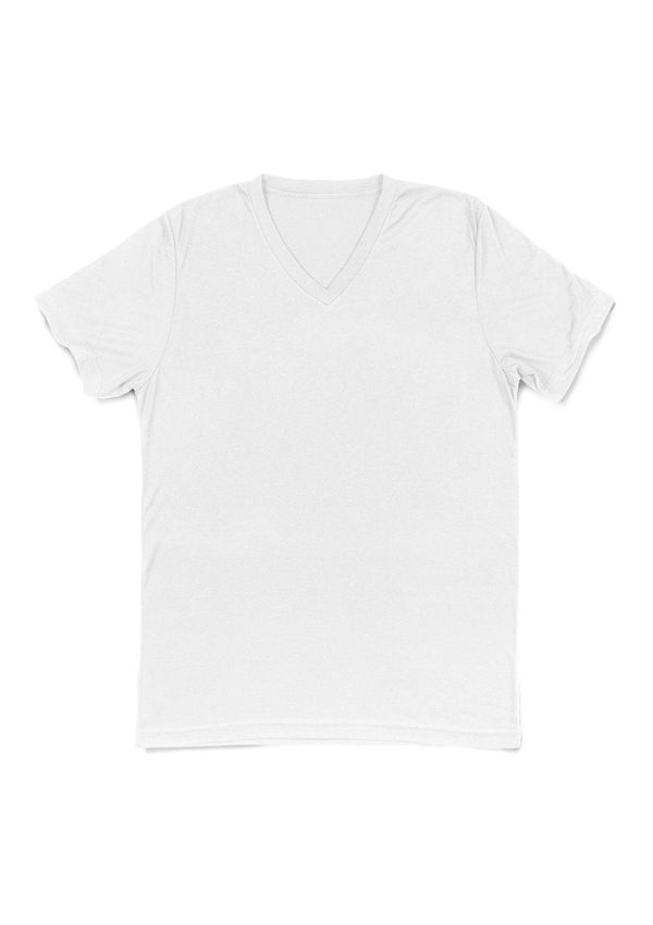 Classic Elegance with the Men's White V-Neck Cotton T-Shirt - Perfect TShirt Co