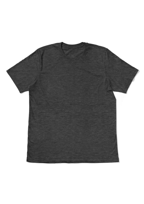Men's Dark Gray Heather Short Sleeve Crew Neck T-Shirt - Perfect TShirt Co