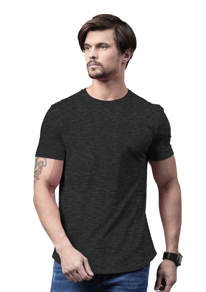 Men's Dark Gray Heather Short Sleeve Crew Neck T-Shirt - Perfect TShirt Co