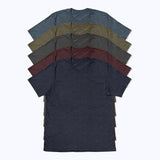 Men's Fall Color 5 Pack Short Sleeve Crew Neck Heather T-Shirts - Perfect TShirt Co