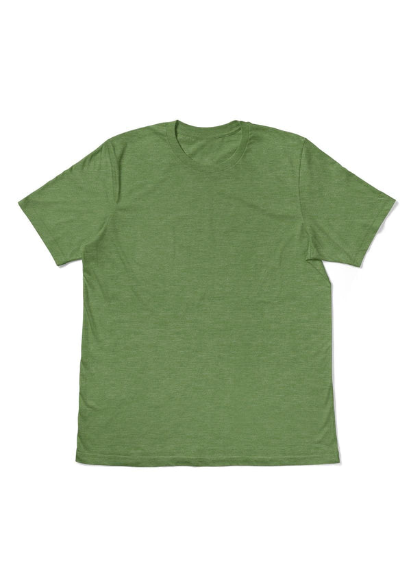 Men's Green Heather Short Sleeve Crew Neck T-Shirt - Perfect TShirt Co
