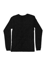 Men's Long Sleeve Crew Neck T-Shirt Black Heather - Perfect TShirt Co