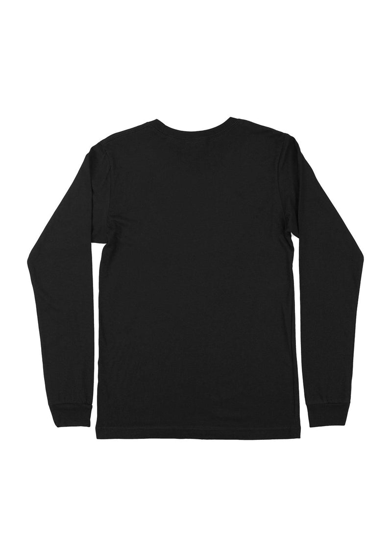 Men's Long Sleeve Crew Neck T-Shirt Black - Perfect TShirt Co