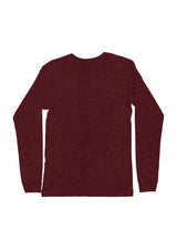 Men's Long Sleeve Crew Neck T-Shirt Maroon - Perfect TShirt Co