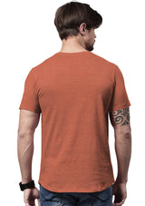 Men's Orange Heather Short Sleeve Crew Neck T-Shirt - Perfect TShirt Co