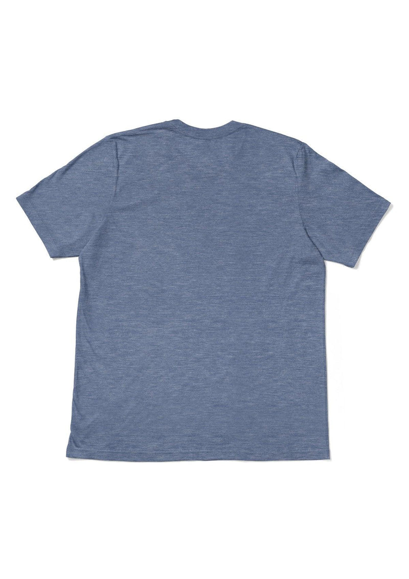 Men's Prism Blue Heather Short Sleeve Crew Neck T-Shirt - Perfect TShirt Co