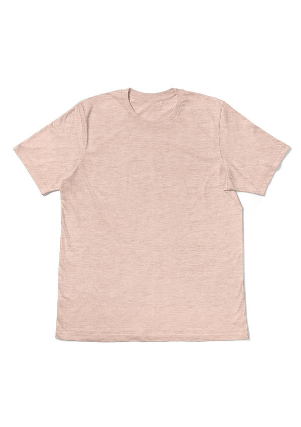 Men's Prism Peach Orange Heather Short Sleeve Crew Neck T-Shirt - Perfect TShirt Co