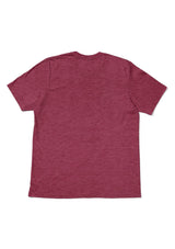 Men's Raspberry Red Heather Short Sleeve Crew Neck T-Shirt - Perfect TShirt Co