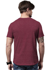 Men's Raspberry Red Heather Short Sleeve Crew Neck T-Shirt - Perfect TShirt Co