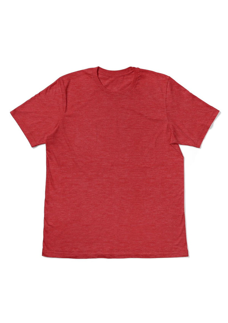 Men's Red Heather Short Sleeve Crew Neck T-Shirt - Perfect TShirt Co