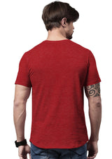 Men's Red Heather Short Sleeve Crew Neck T-Shirt - Perfect TShirt Co